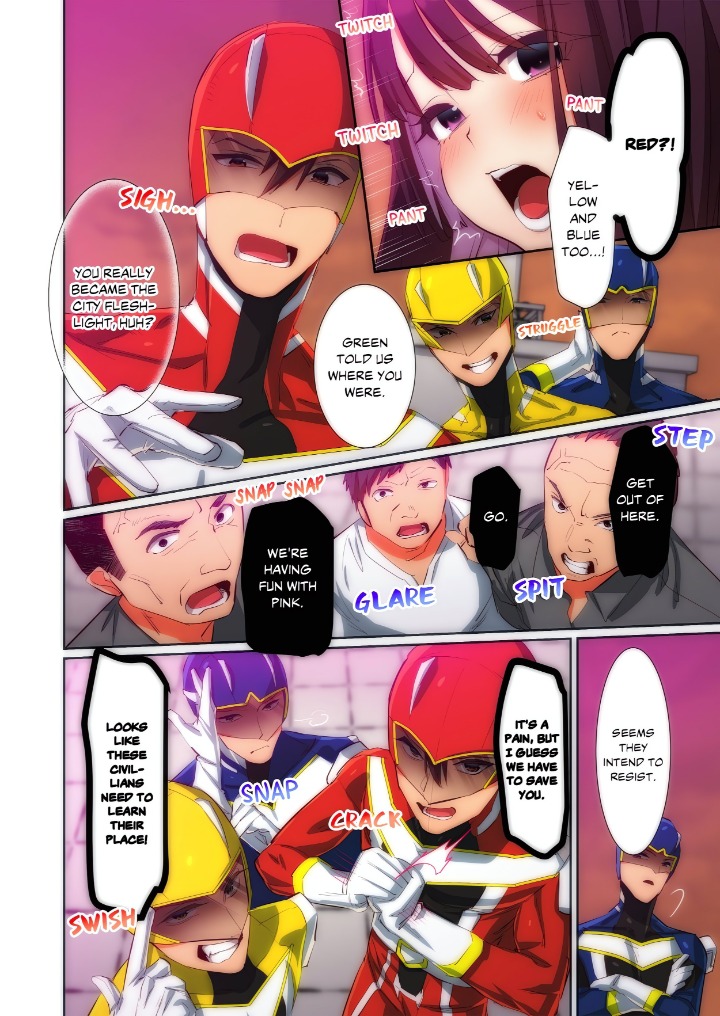 Pitiful Ranger Pink: I’m Such a Disgrace, but It Feels So Good! (Uncensored) Chapter 9 - Page 8