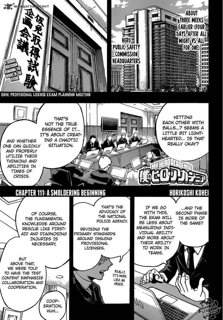 My Hero Academia Chapter 111 - Page 1