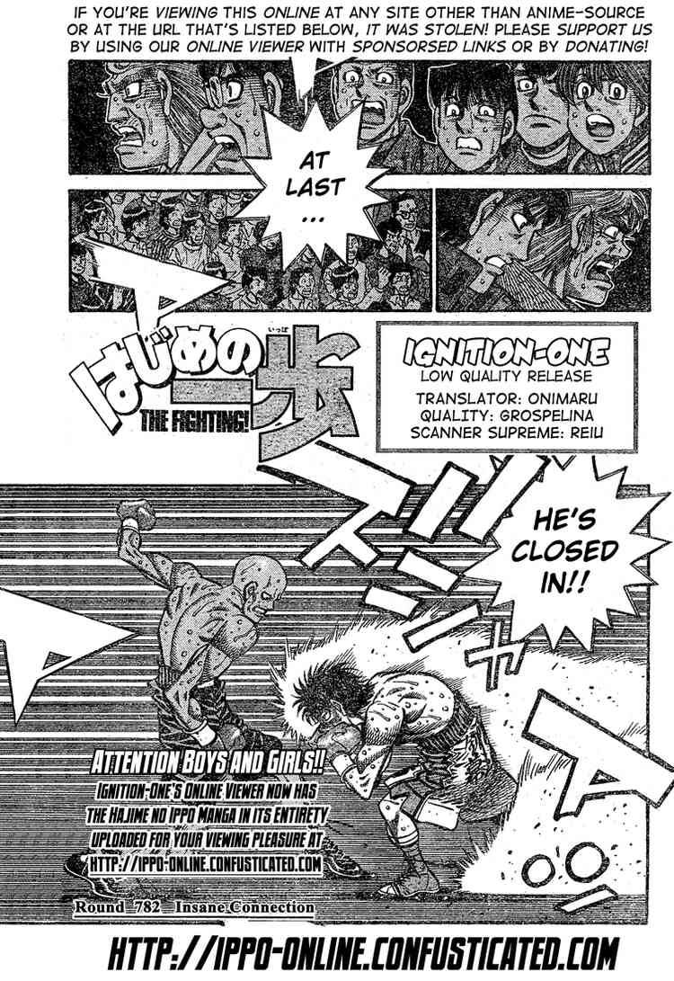 Hajime no Ippo Chapter 782 - Page 1