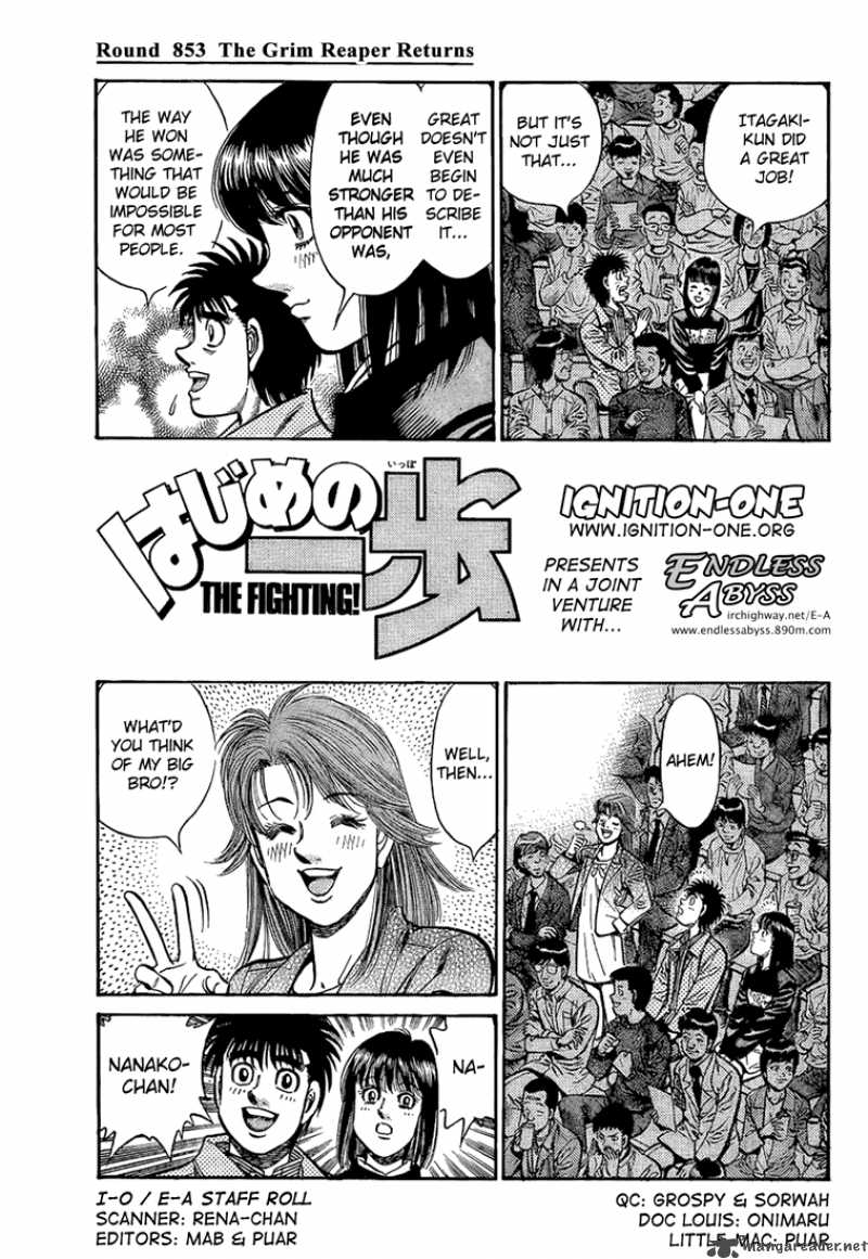 Hajime no Ippo Chapter 853 - Page 1