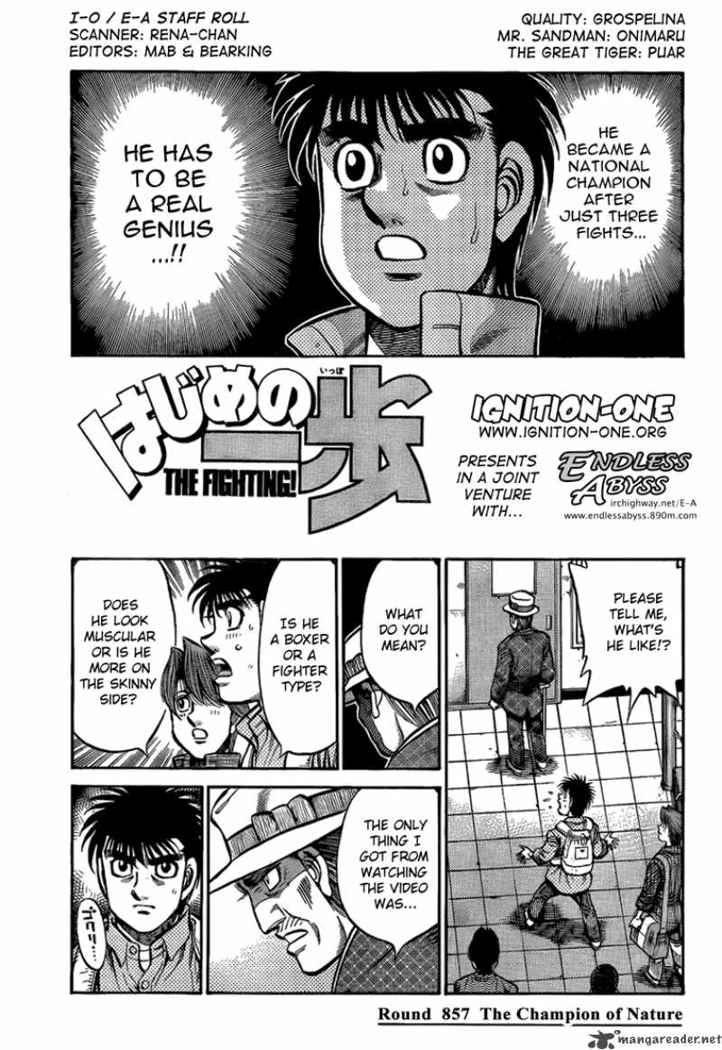 Hajime no Ippo Chapter 857 - Page 1