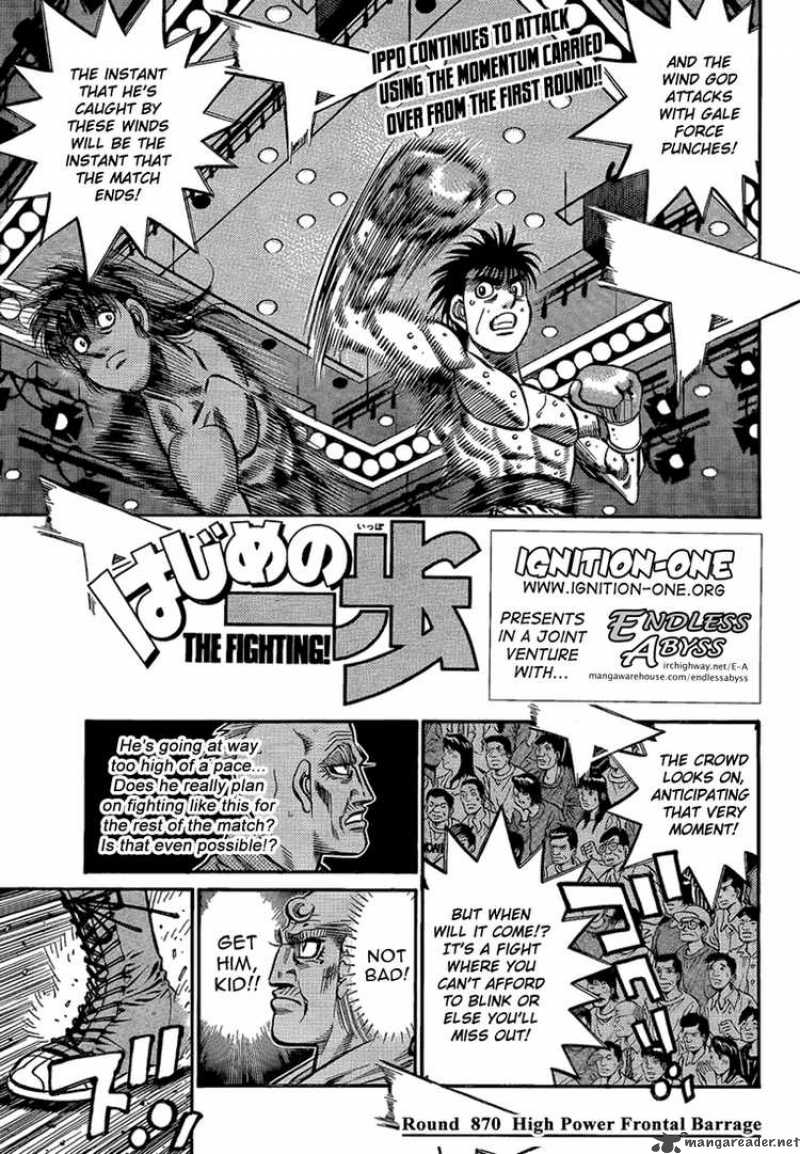 Hajime no Ippo Chapter 870 - Page 1