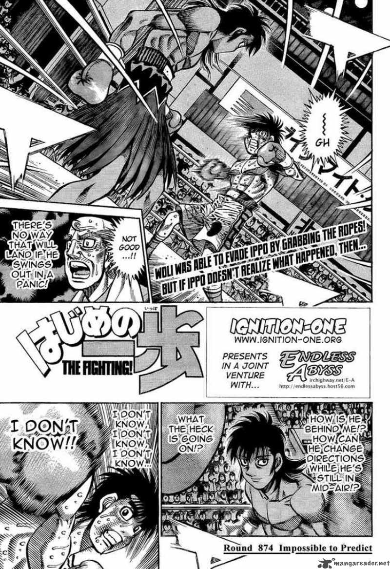 Hajime no Ippo Chapter 874 - Page 1