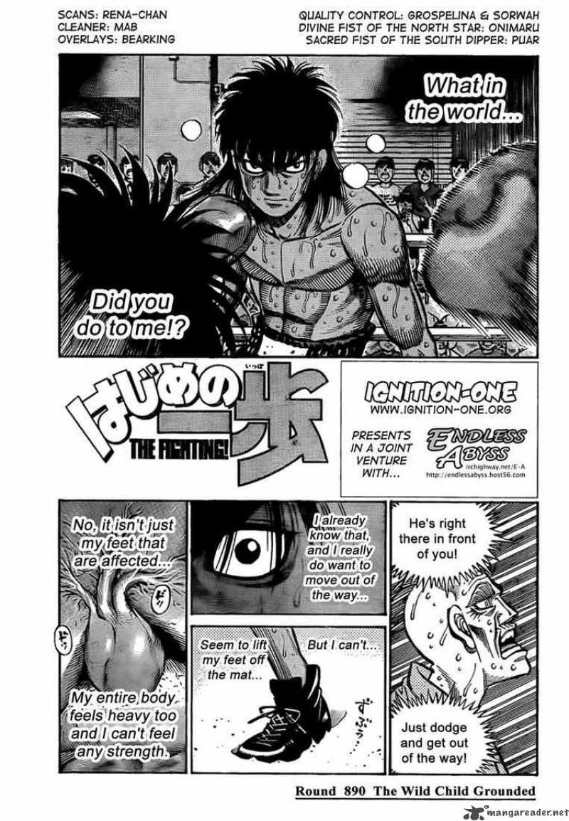Hajime no Ippo Chapter 890 - Page 1